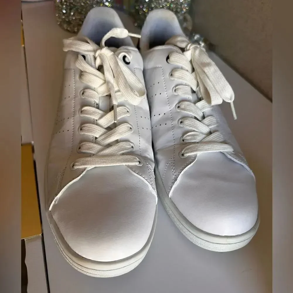 Tommy Hilfiger Men’s Sneakers – White Leather Low Top Size 13